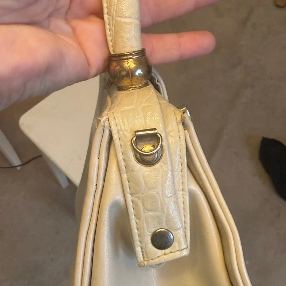 Dolce Vita Structured Cream Handbag